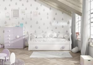 Dormitorio juvenil con una cama-nido Góndola.